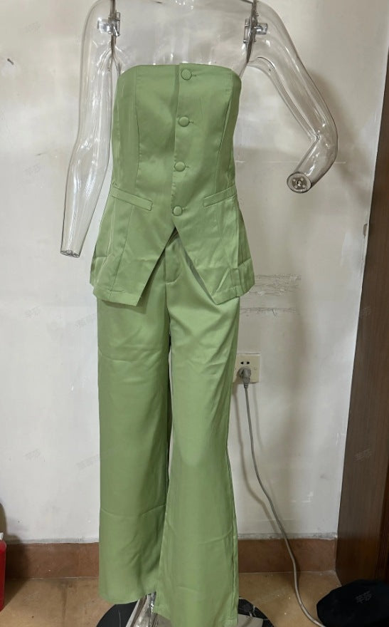 Fashion Tailored Graceful Tube Suit Pants