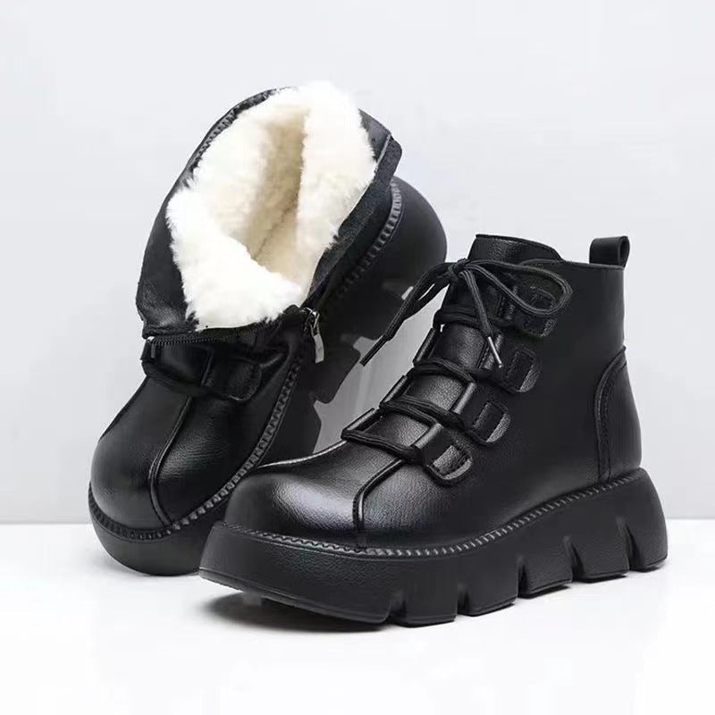 Muffin Thick Snow Boots Fleece-lined