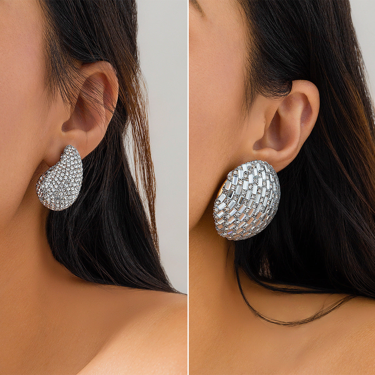 Dignified Retro Diamond Ear Studs